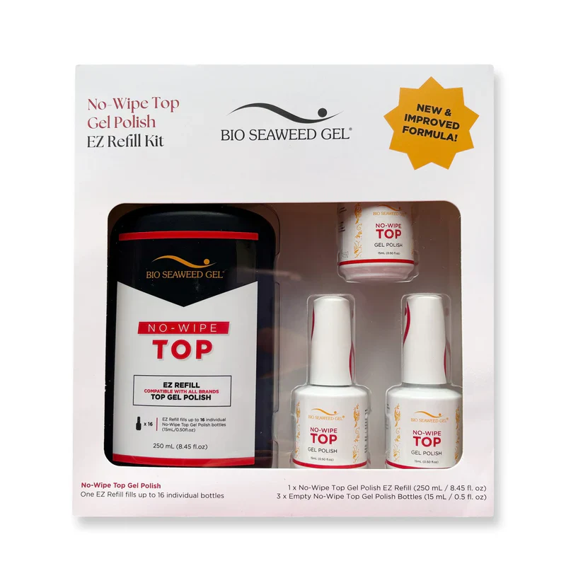 Bio Seaweed No-Wipe Top Gel Polish EZ Refill Kit - Image 2