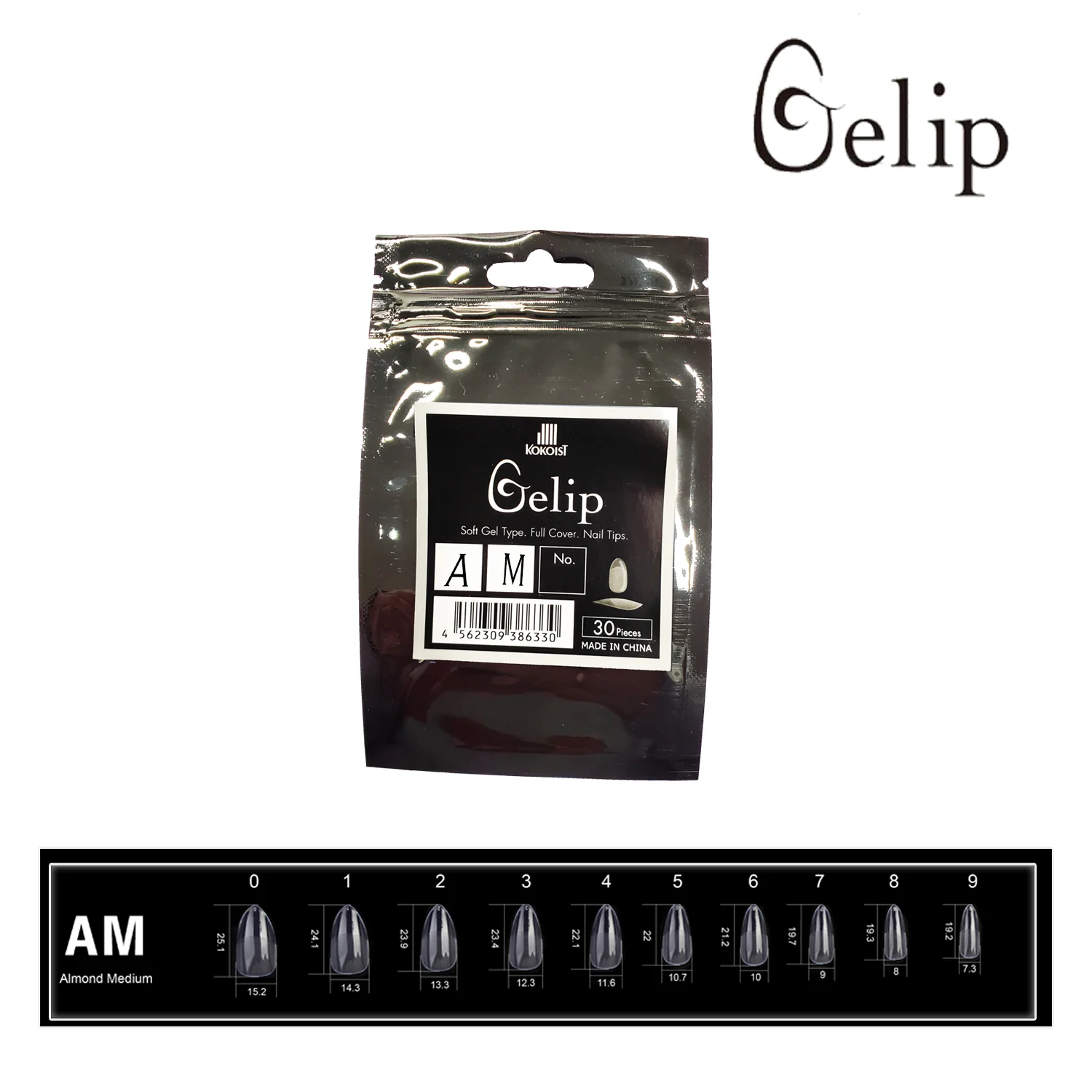 Kokoist Gelip Nail Tips - Almond Medium - Image 3