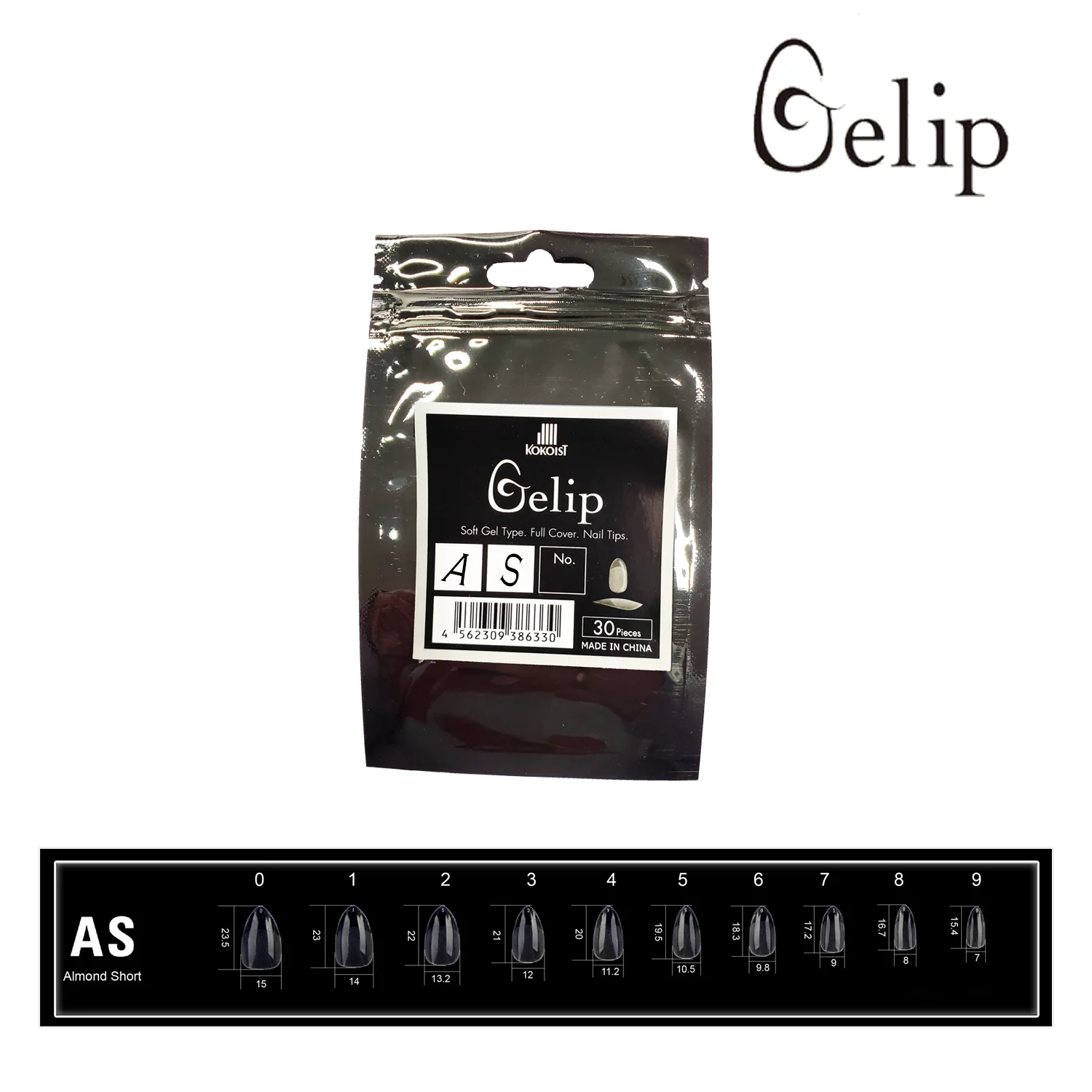 Kokoist Gelip Nail Tips - Almond Short - Image 3