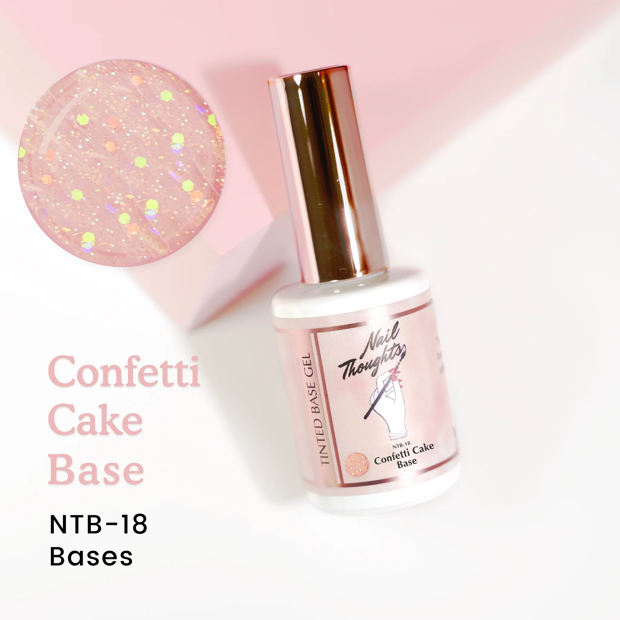 Nail Thoughts x Kokoist Tinted Base - Confetti Cake Base - Image 4