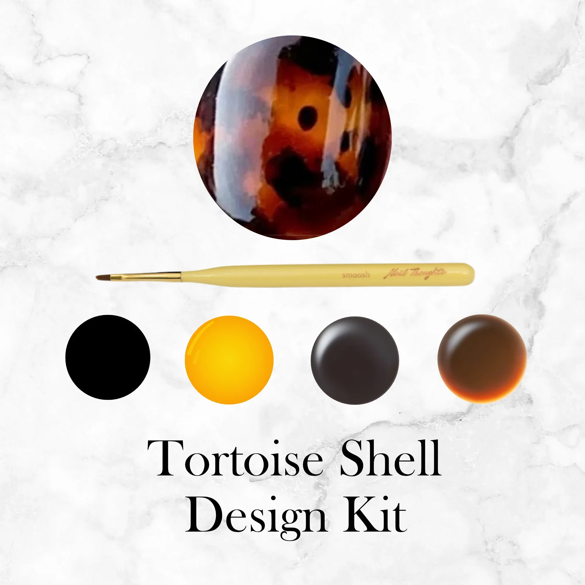 Nail Thoughts x Kokoist - Tortoise Shell Design Kit