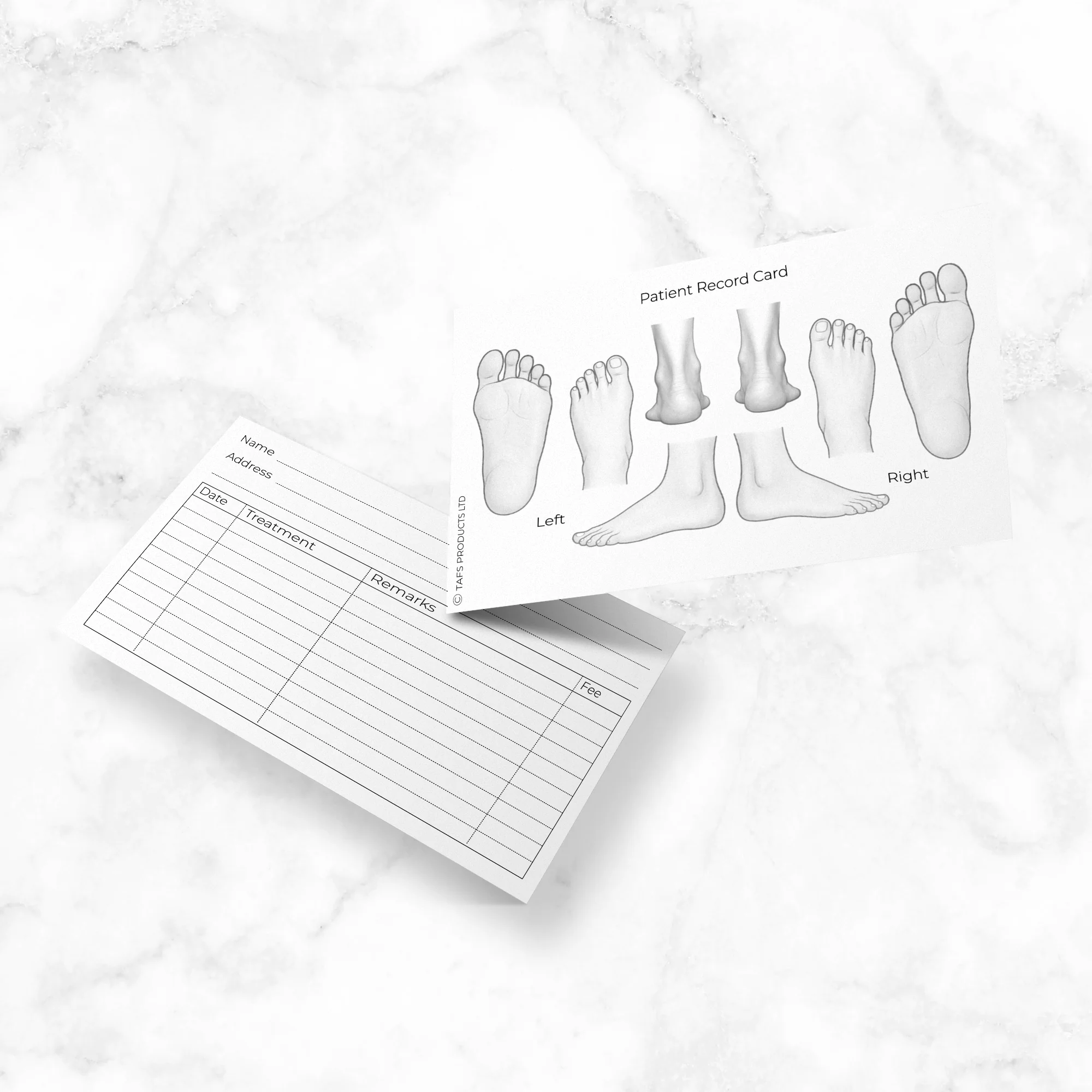 Podiatry Patient Record Keeping Cards