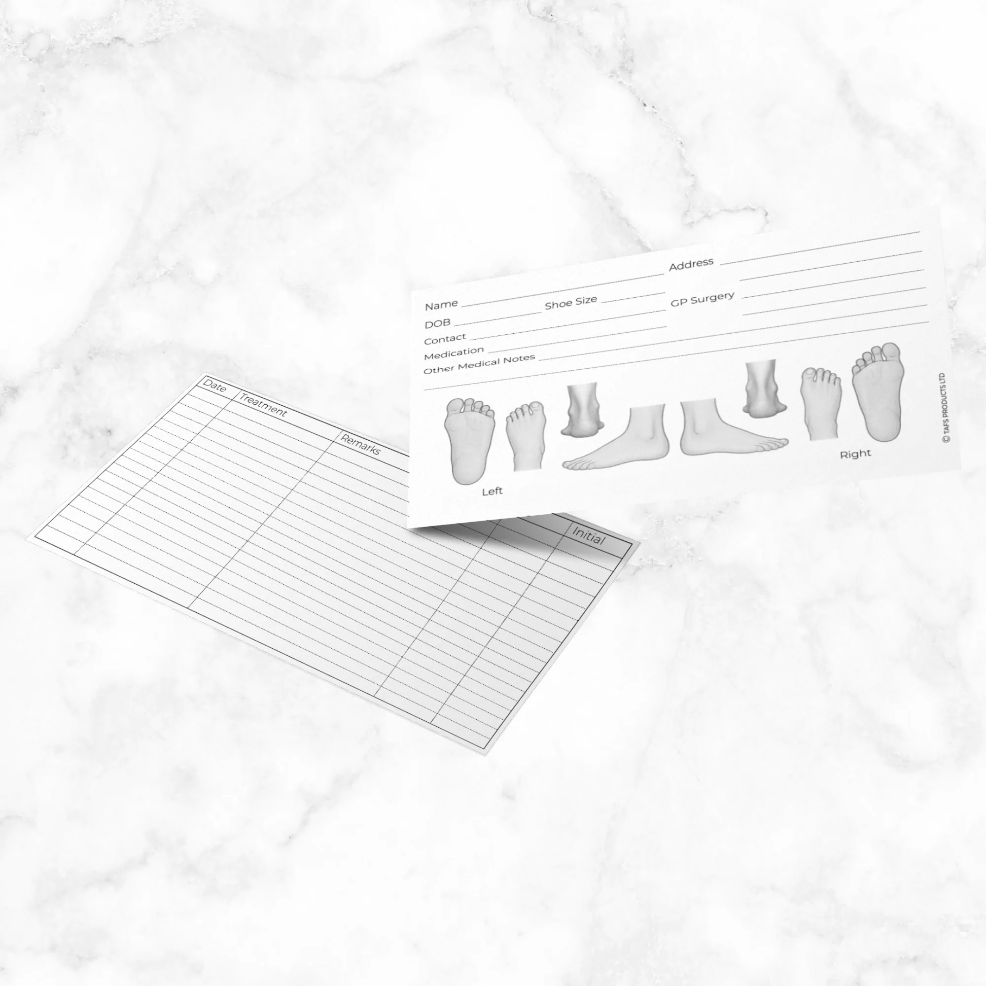 Podiatry Patient Record Keeping Cards - Image 3